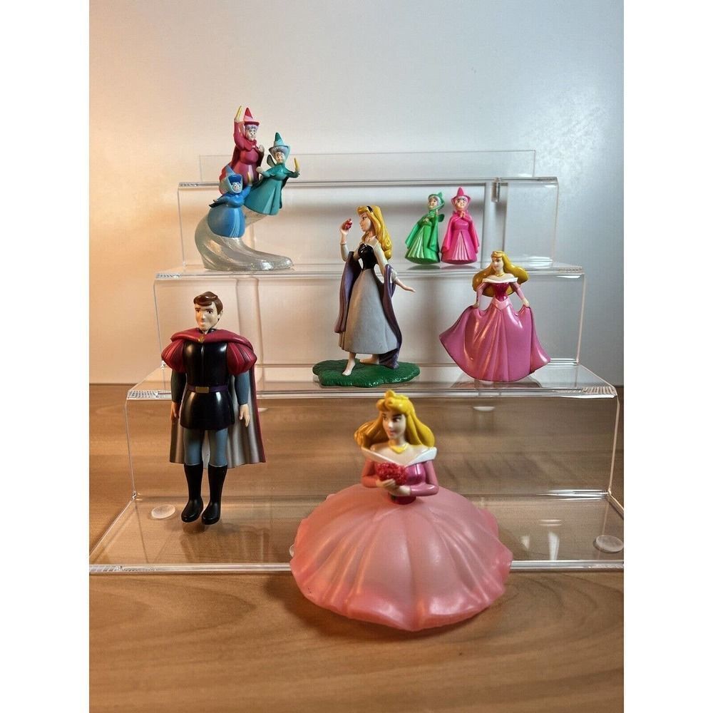 Collection of 6 Various Sleeping Beauty Disney Figures Aurora